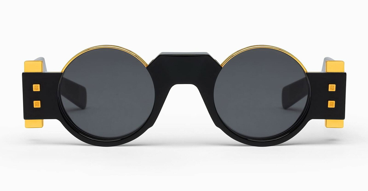 Balmain Olivier-ii - Black / 18k Gold Sunglasses Balmain