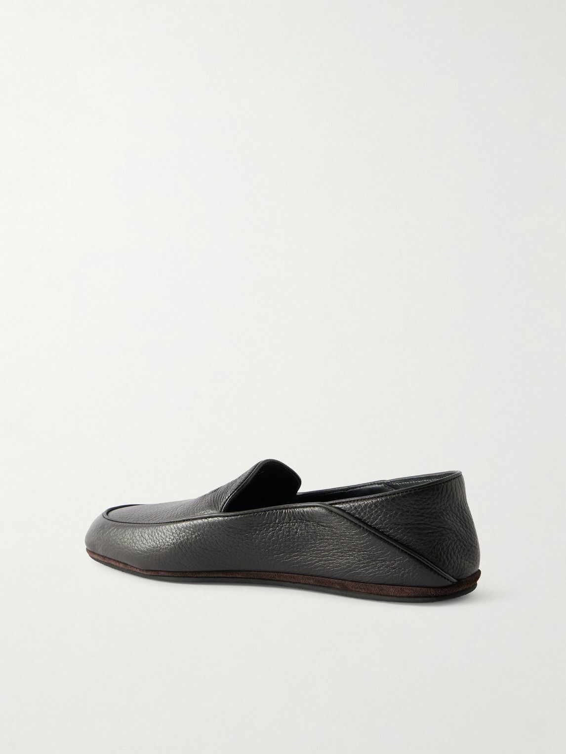 John Lobb - Kingston II Collapsible-Heel Full-Grain Deerskin Loafers - Brown