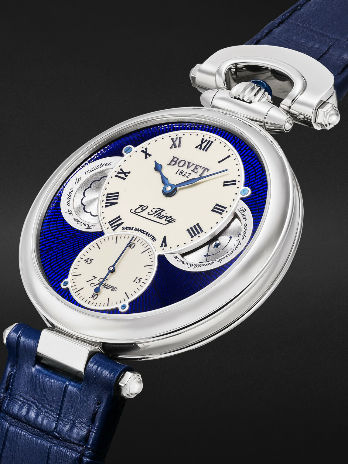 Bovet - 19Thirty Hand-Wound 42mm Stainless Steel and Rubber Watch, Ref. No. NTS0104
