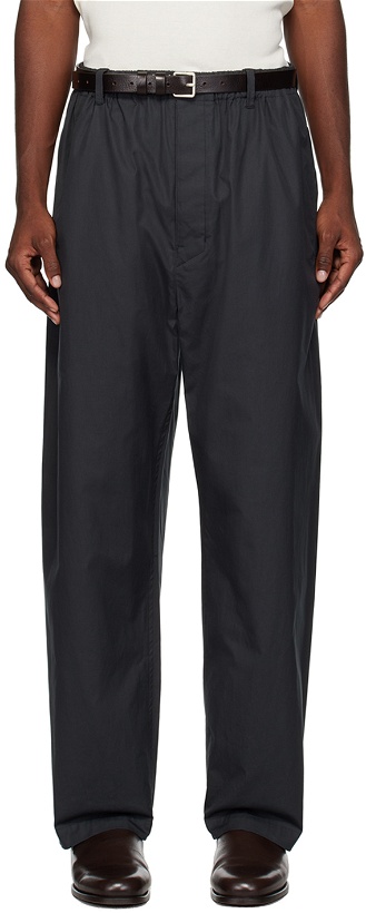 Photo: LEMAIRE SSENSE Exclusive Navy Relaxed Trousers