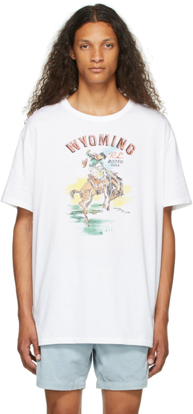 Photo: Polo Ralph Lauren White Classic Fit Graphic T-Shirt