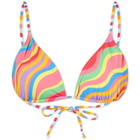 It's Now Cool Women's String Bikini Top in Rainbow