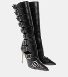 Paris Texas Tyra 105 snake-effect leather boots