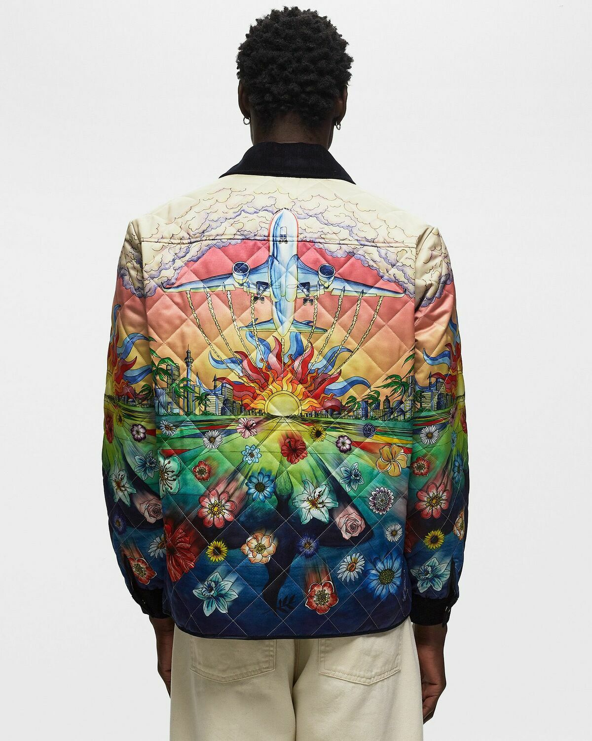 Casablanca Printed And Quilted Hunting Jacket Multi Down & Puffer Jackets/Overshirts