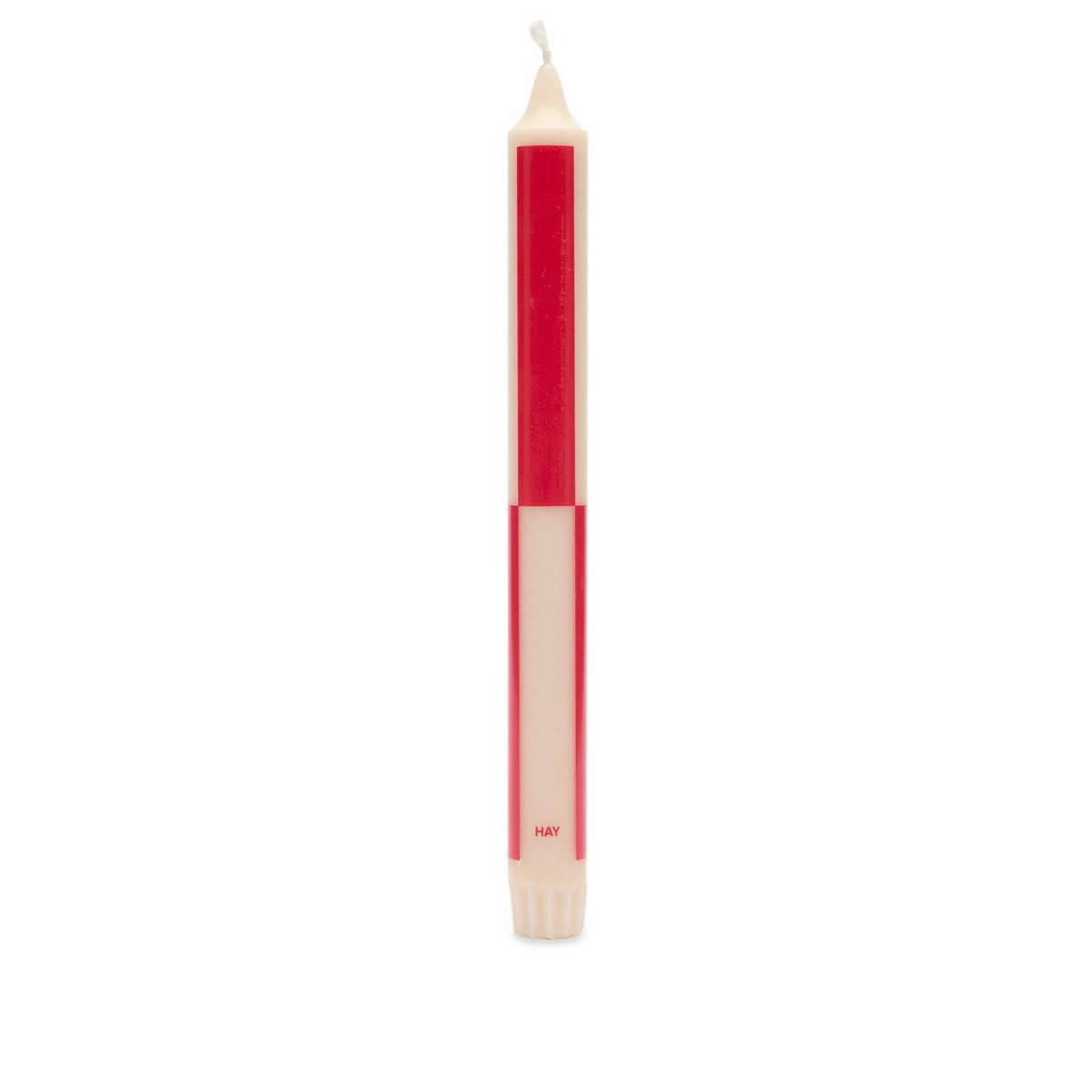 HAY Pattern Candle - Block in Off-White/Red 