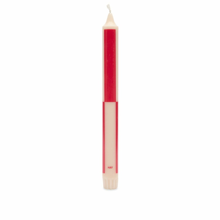 Photo: HAY Pattern Candle - Block in Off-White/Red 