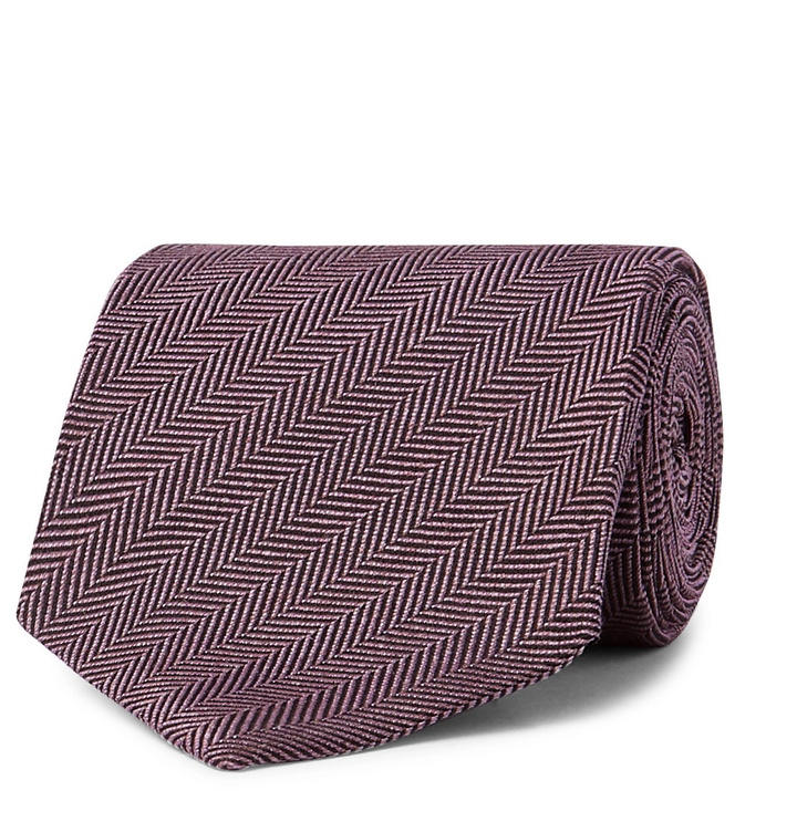 Photo: TOM FORD - 8cm Herringbone Silk-Jacquard Tie - Multi