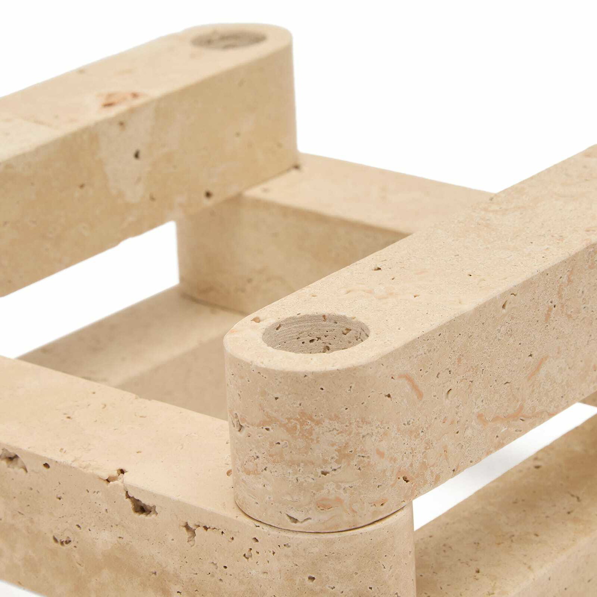 ferm LIVING Newel Modular Candle Holder - Set of 6 in Travertin 
