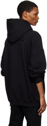 Fear of God Black Flocked Hoodie