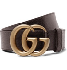 Gucci - 4cm Dark-Brown Full-Grain Leather Belt - Men - Dark brown