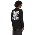 Stussy Black Peace and Love Long Sleeve T-Shirt