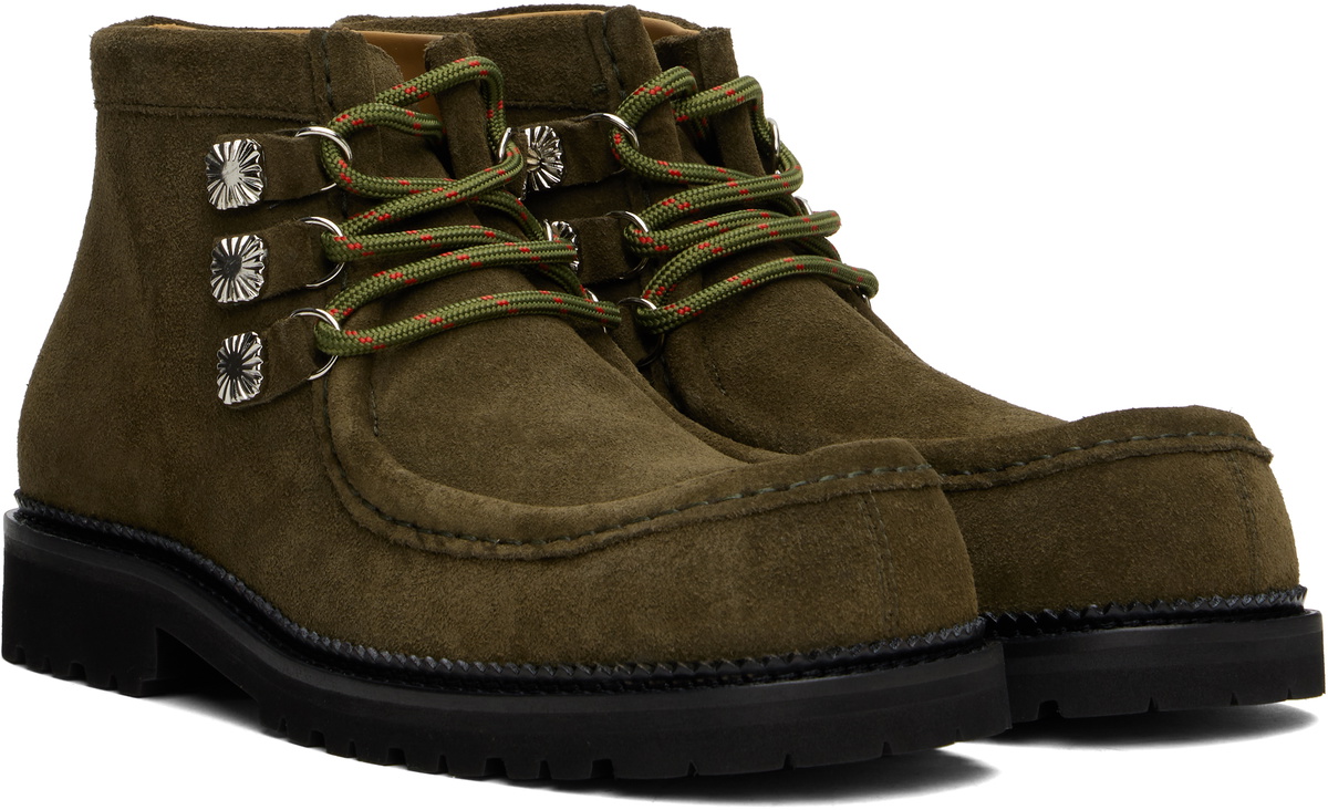 Toga Virilis Khaki Square Toe Boots