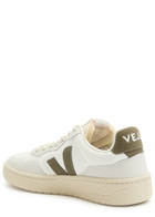 Veja V-90 Panelled Woven Sneakers Green