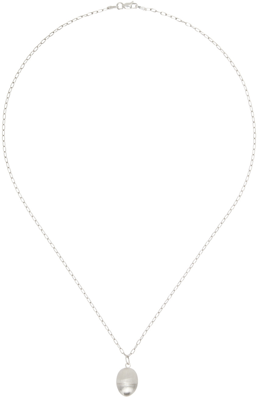 Dunton Ellerkamp Silver Egg Pendant Necklace