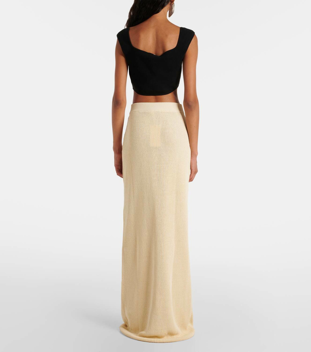 Aya Muse Castu ribbed-knit cotton-blend maxi skirt