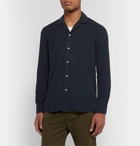 Altea - Baker Camp-Collar Cotton-Corduroy Shirt - Blue
