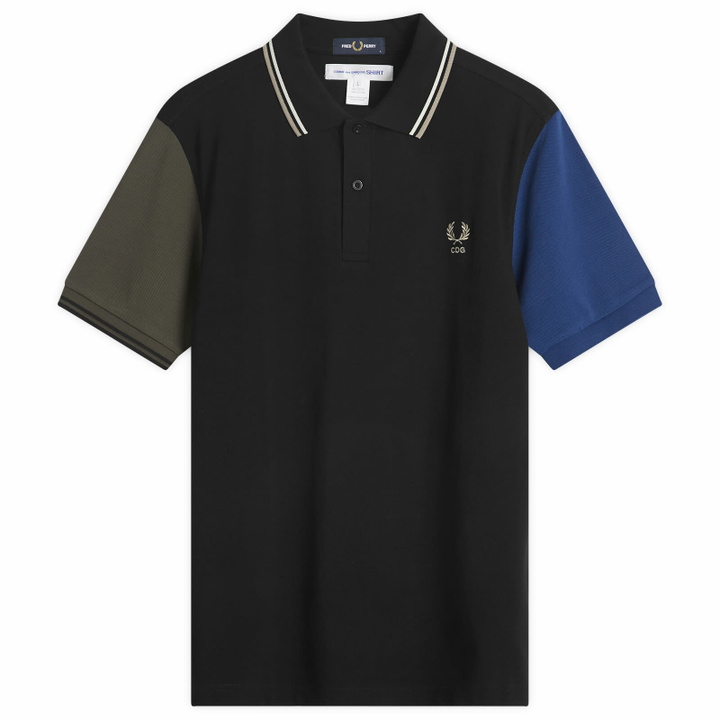 Photo: Comme des Garçons SHIRT Men's X Fred Perry Polo Shirt in Black