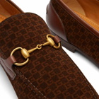 Gucci Men's Jordaan Horse Bit GG Loafer in Brown
