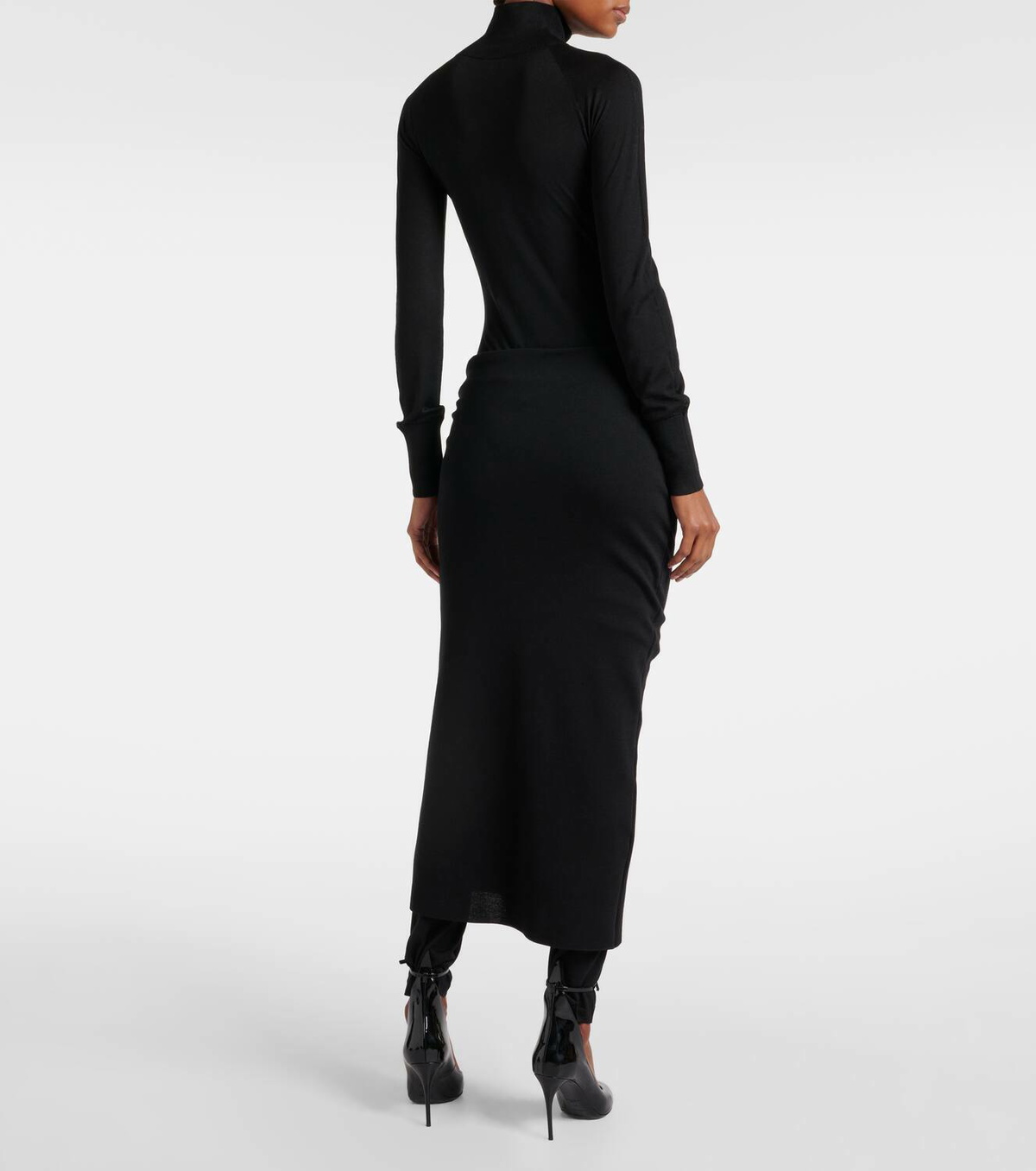 Alaïa Ruched wool-blend skirt pants