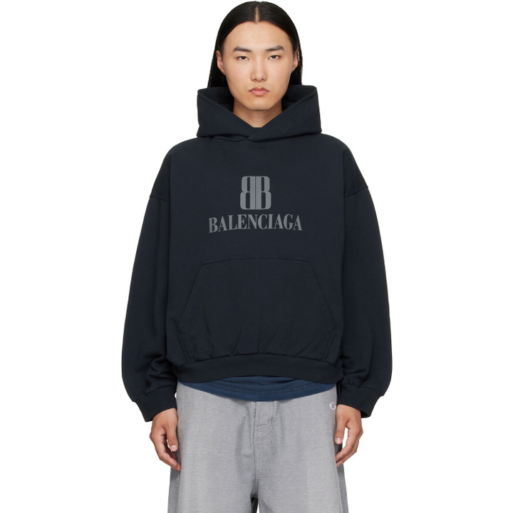 Photo: Balenciaga Black Logo Hoodie