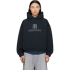 Balenciaga Black Logo Hoodie