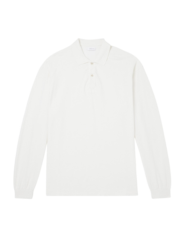 Photo: John Elliott - Oversized Cotton-Piqué Polo Shirt - White