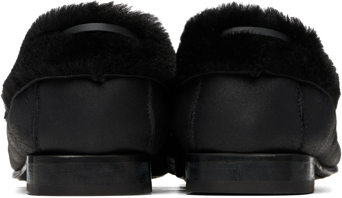 HEREU Black Tilla Shearling Loafers