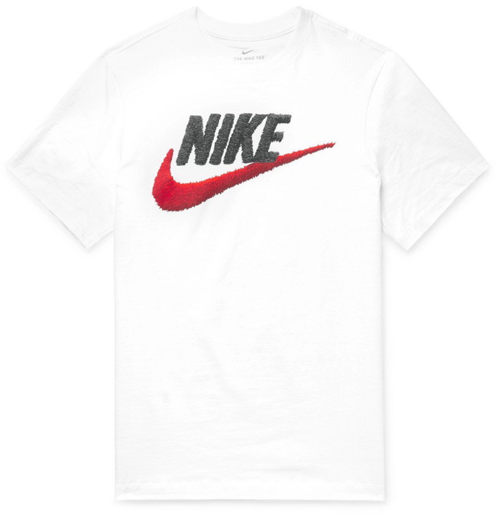 Photo: Nike - Sportswear Logo-Print Cotton-Jersey T-Shirt - White