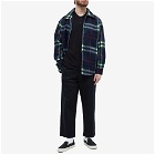Olaf Hussein Men's Wooly Plaid Overshirt in Blue Check