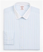 Brooks Brothers Men's Stretch Madison Relaxed-Fit Dress Shirt, Stripe | Blue
