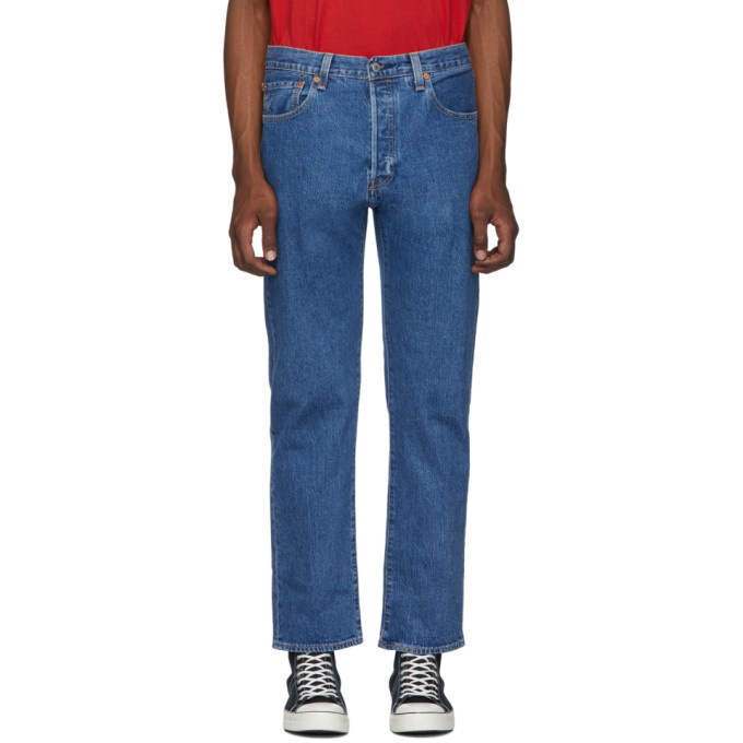 Photo: Levis Blue 501 93 Straight Jeans