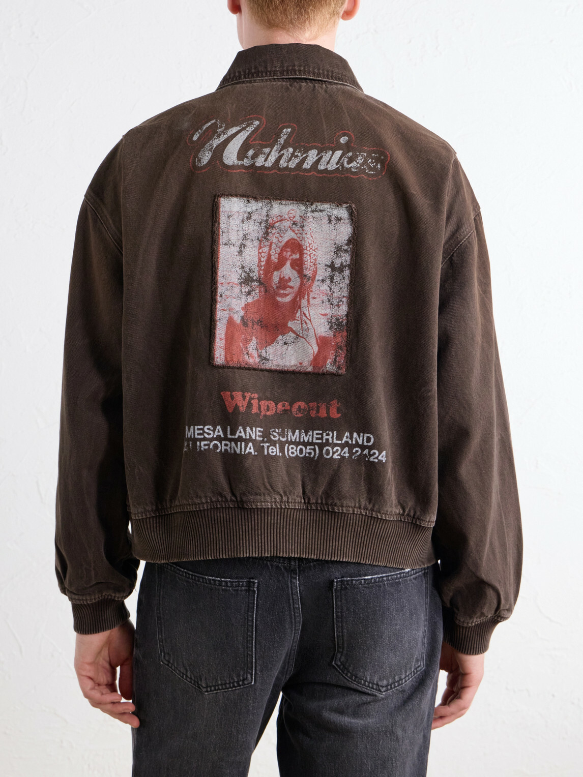 NAHMIAS - Wipeout Distressed Cotton-Twill Jacket - Brown