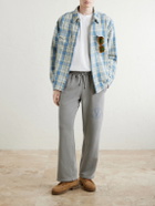 Cherry Los Angeles - Wide-Leg Cotton-Fleece Sweatpants - Gray