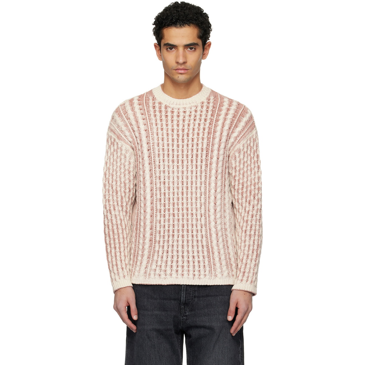 Diesel Pink & Off-White K-Moise Sweater