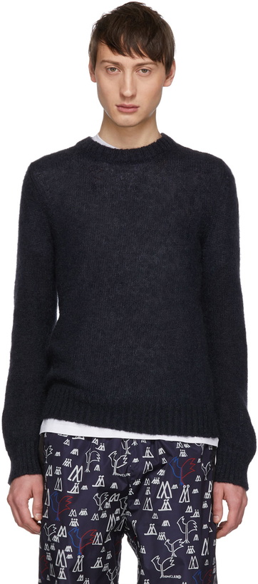 Photo: Moncler 2 Moncler 1952 Black Mohair Sweater