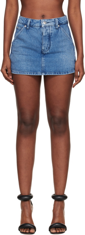 Photo: Alexander Wang Blue Denim Carpenter Mini Skort