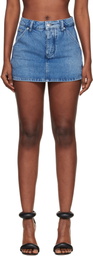 Alexander Wang Blue Denim Carpenter Mini Skort