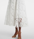 Leo Lin Aliyah belted lace midi dress