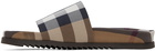 Burberry Brown Check Slides