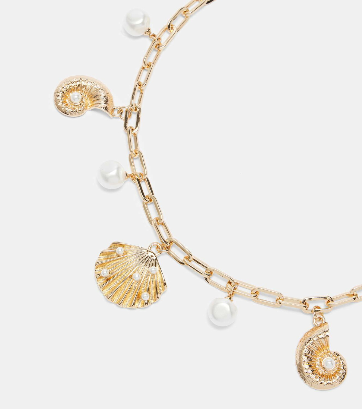 Self-Portrait Embellished 18kt gold-plated necklace