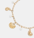 Self-Portrait Embellished 18kt gold-plated necklace
