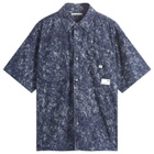 Uniform Experiment Men's Indigo Print Fishing Shirt in White