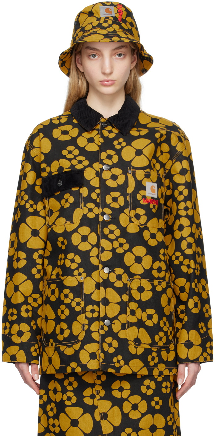 Marni Yellow & Black Carhartt WIP Edition Floral Jacket Marni