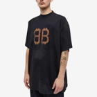 Balenciaga Men's Cypto Oversized T-Shirt in Washed Black