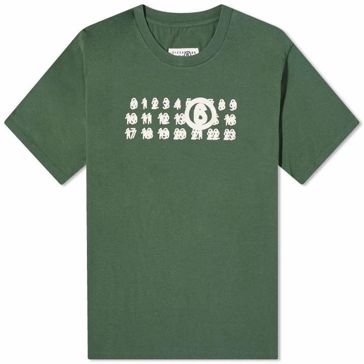 Photo: MM6 Maison Margiela Men's Triple Logo T-Shirt in Green