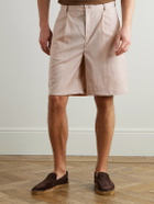 Frescobol Carioca - Serano Pleated Wool Shorts - Neutrals