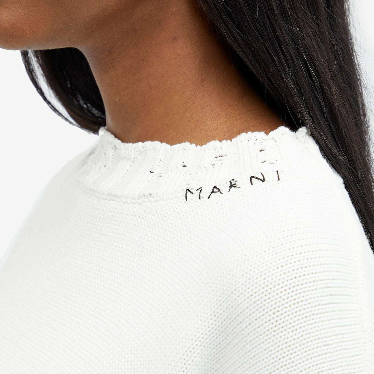 Marnie Sheer Crew in White main image 1