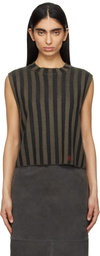 Eckhaus Latta Brown Keyboard Tank Top