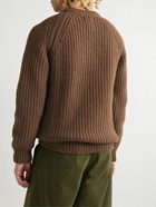 Howlin' - Mystical Adventure Ribbed Shetland Wool Sweater - Brown