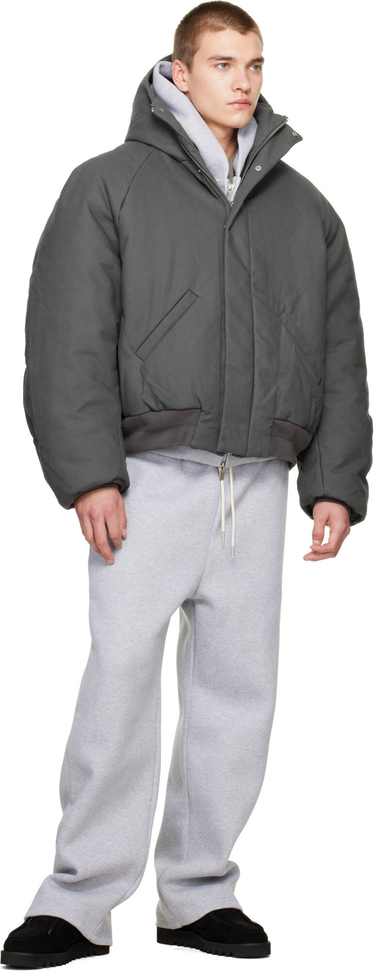 Seventh Gray Orb Puffer Coat